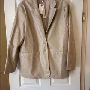 Women's Beige Blazer Jacket